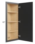 Vienna Black 12x42 Wall End Cabinet