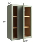 Midtown Pistachio Green Shaker 24x30 Blind Corner Wall Cabinet
