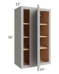 Midtown Light Grey Shaker 24x36 Blind Corner Wall Cabinet