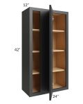 Vienna Black 24x42 Blind Corner Wall Cabinet