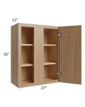 Asheville Rift Oak Shaker 27x30 Wall Blind Cabinet