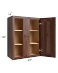 Farmhouse Walnut Shaker 27x30 Wall Blind Cabinet - Out of stock through mid April