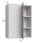 Milan Pecan 27x36 Blind Corner Wall Cabinet