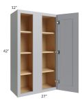Asheville Grey Shaker 27x42 Wall Blind Cabinet