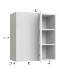 Euro Gloss White 27x30-1/4 Blind Corner Wall Cabinet
