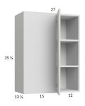 Euro White Grain 27x35-1/4 Blind Corner Wall Cabinet