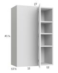 Euro Gloss White 27x40-1/4 Blind Corner Wall Cabinet