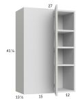 Euro White Grain 27x40-1/4 Blind Corner Wall Cabinet