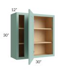 Midtown Mint Green Shaker 30x30 Blind Corner Wall Cabinet