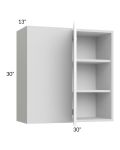 Milan White Gloss 30x30 Blind Corner Wall Cabinet