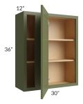 Midtown Hunter Green Shaker 30x36 Blind Corner Wall Cabinet