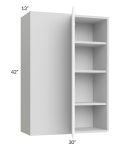 Milan White Matte 30x42 Blind Corner Wall Cabinet