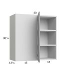 Euro Grey 30x30-1/4 Blind Corner Wall Cabinet