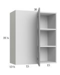 Euro Grey 30x35-1/4 Blind Corner Wall Cabinet