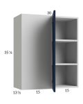 Harbor Navy 30x35-1/4 Blind Corner Wall Cabinet