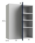 Harbor Navy 30x40-1/4 Blind Corner Wall Cabinet