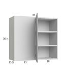 Euro Grey 33x30-1/4 Blind Corner Wall Cabinet