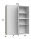 Euro Gloss White 33x40-1/4 Blind Corner Wall Cabinet