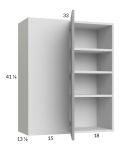 Euro Grey 33x40-1/4 Blind Corner Wall Cabinet