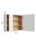 Alpine White Shaker 30x30 Blind Wall Cabinet