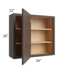 Vienna Kona Brown 36x30 Blind Corner Wall Cabinet