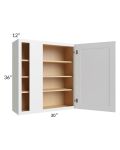 Alpine White Shaker 30x36 Blind Wall Cabinet