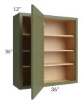 Midtown Hunter Green Shaker 36x36 Blind Corner Wall Cabinet
