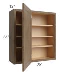 Midtown Mocha Shaker 36x36 Blind Corner Wall Cabinet