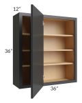 Vienna Black 36x36 Blind Corner Wall Cabinet