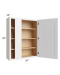 Alpine White Shaker 30x42 Blind Wall Cabinet 
