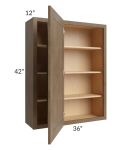 Midtown Mocha Shaker 36x42 Blind Corner Wall Cabinet