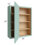 Midtown Mint Green Shaker 36x42 Blind Corner Wall Cabinet