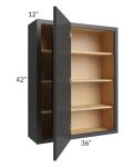 Vienna Black 36x42 Blind Corner Wall Cabinet