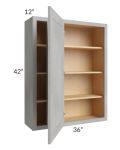 Gramercy Grey Mist 36x42 Blind Corner Wall Cabinet