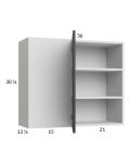 Euro Cafe 36x30-1/4 Blind Corner Wall Cabinet