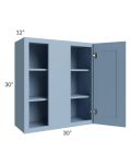 Sky Blue Shaker 30" Blind Wall Cabinet