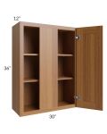 Artisan Walnut Shaker 30x36 Blind Wall Cabinet