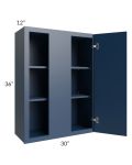 Portland Navy Blue 30x36 Blind Wall Cabinet