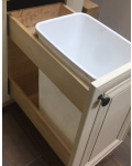 Charlotte Grey Trash Can Insert for a 15" Base Cabinet (Trash can sold separately)