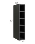 Midtown Black Shaker 6x30 Wine Cube Cabinet