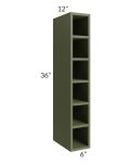 Midtown Hunter Green Shaker 6x36 Wine Cube Cabinet