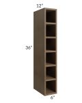 Midtown Mocha Shaker 6x36 Wine Cube Cabinet