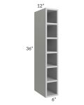 Midtown Painted Grey Shaker 6x36 Wine Cube Cabinet