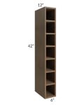 Midtown Mocha Shaker 6x42 Wine Cube Cabinet