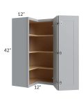 Asheville Grey Shaker 24x42 Easy Reach Wall Cabinet