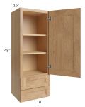 Tuscan Timber 18x48x15 Wall Cabinet with Drawers