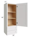 Midtown Cloud Shaker 18x48x15 Wall Cabinet with Drawers