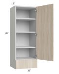 Milan Natural 18x48x15 Wall Cabinet with Drawers
