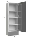 Milan Grey Gloss 18x54x15 Wall Cabinet with Drawers