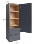 Vienna Indigo 18x54x15 Wall Cabinet with Drawers